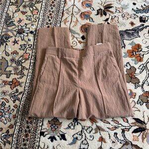 Vince Tan Straight Leg Pants Lightweight Casual